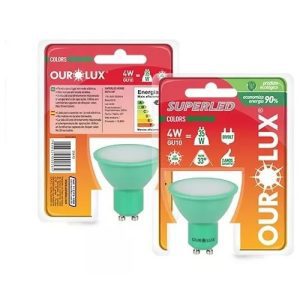 LAMPADA SUPERLED GU10 4W VD - OUROLUX