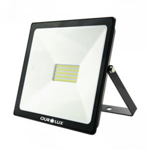 REFLETOR SLIM LED SMD 50W 6500K PT – OUROLUX