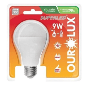 LAMPADA SUPERLED GLOBO 9W 6400K